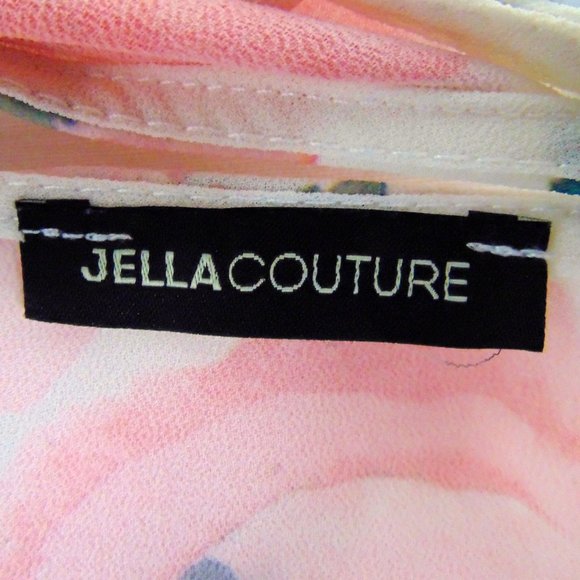 Jella Couture Sheer Floral Hi-Lo Blouse Size S - Picture 4 of 4